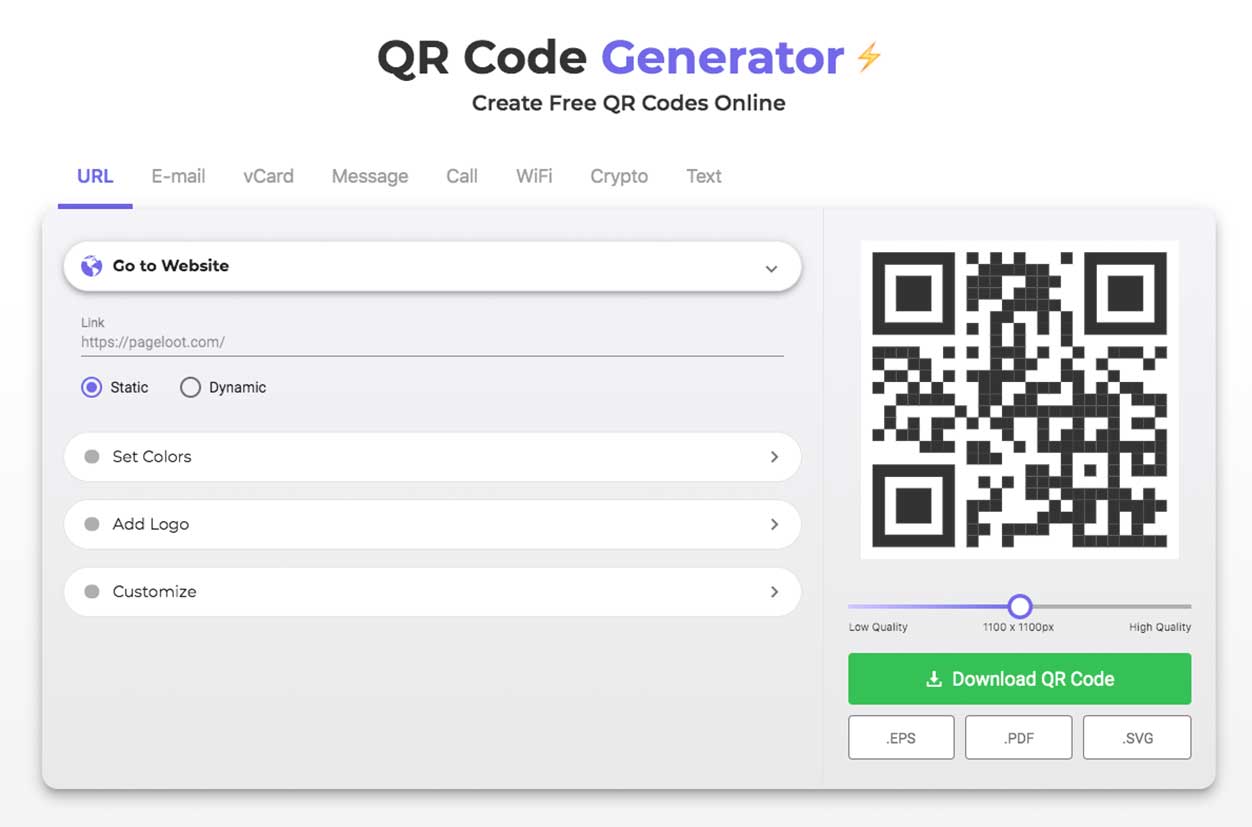 Create QR Codes For Free with the best free online qr code generator