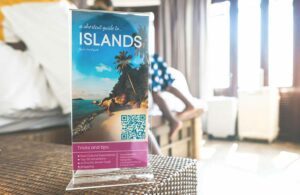 Codici QR sulle tende da tavolo