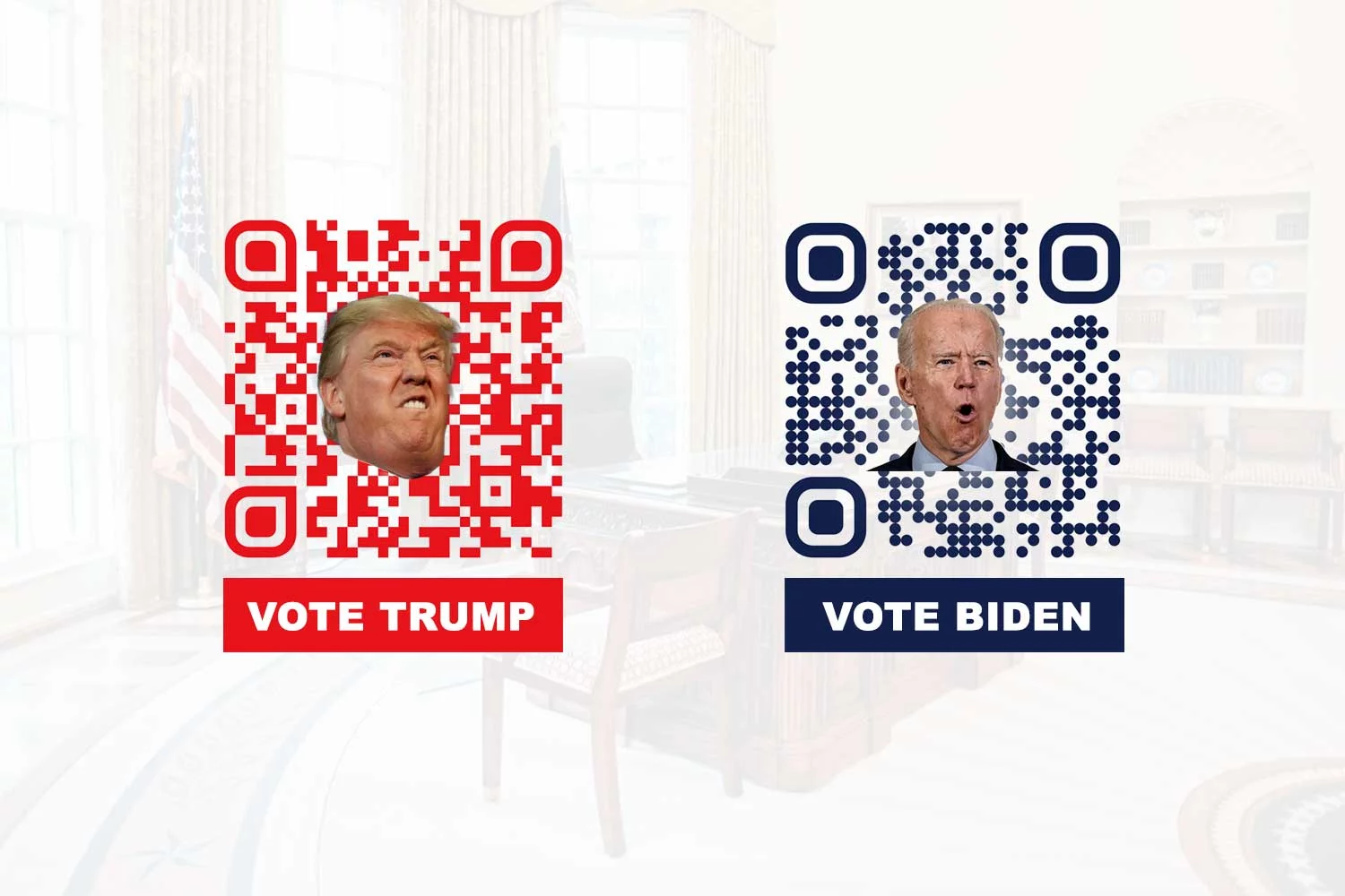 Naredite QR kodo za politiko in kampanjo za predsedniške volitve