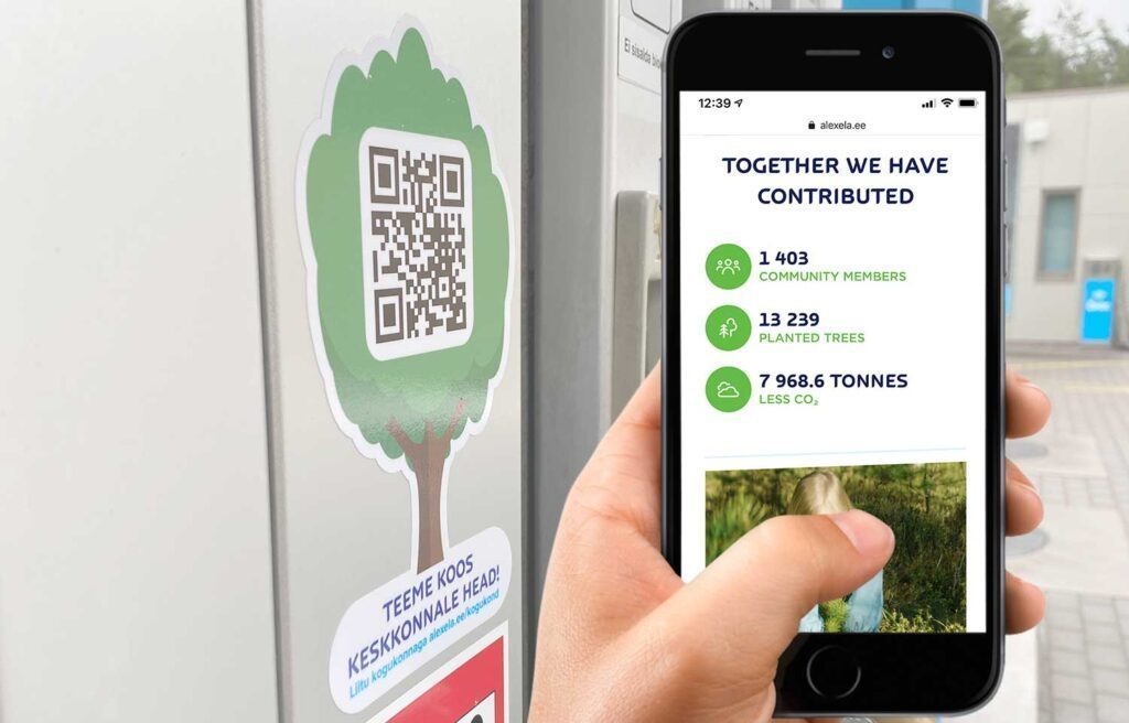 Maak een QR-code voor tankstation milieu