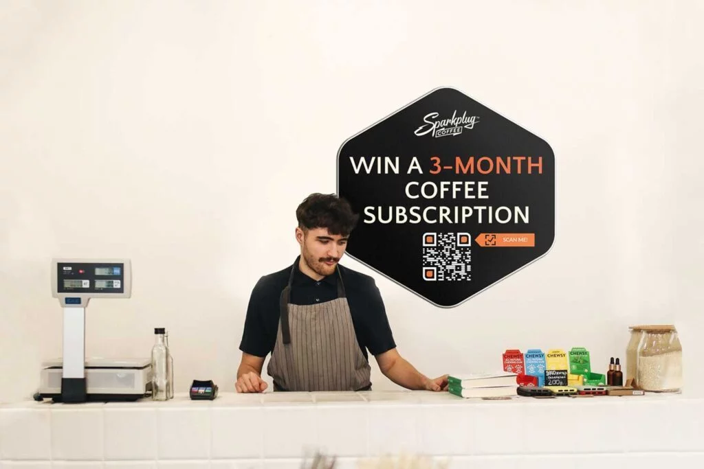 Tạo mã QR cho cà phê Giveaway