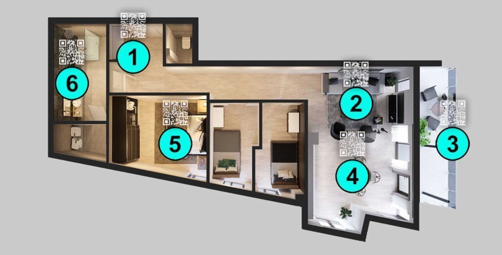 Onde usar os Códigos QR em apartamentos Airbnb