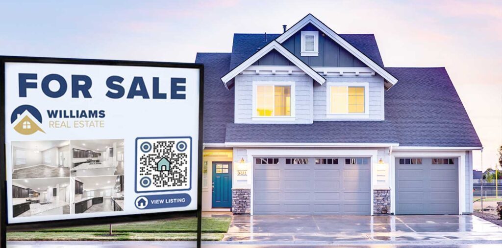 QR Code on Yard Sign Real Estate Property