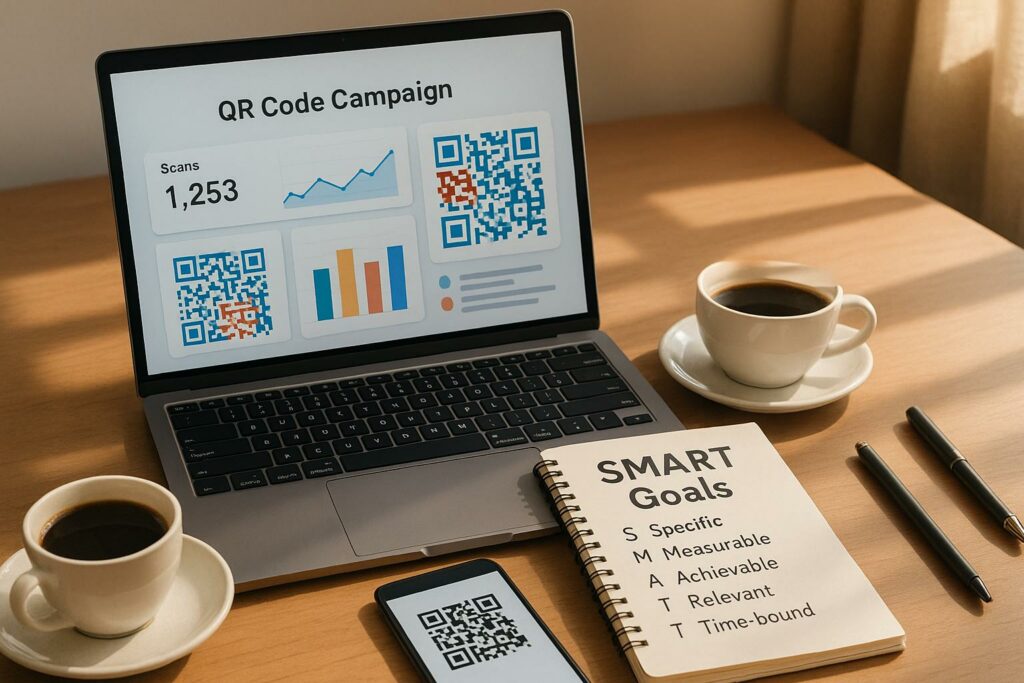 הגדרת יעדי SMART לקמפיינים של קודי QR