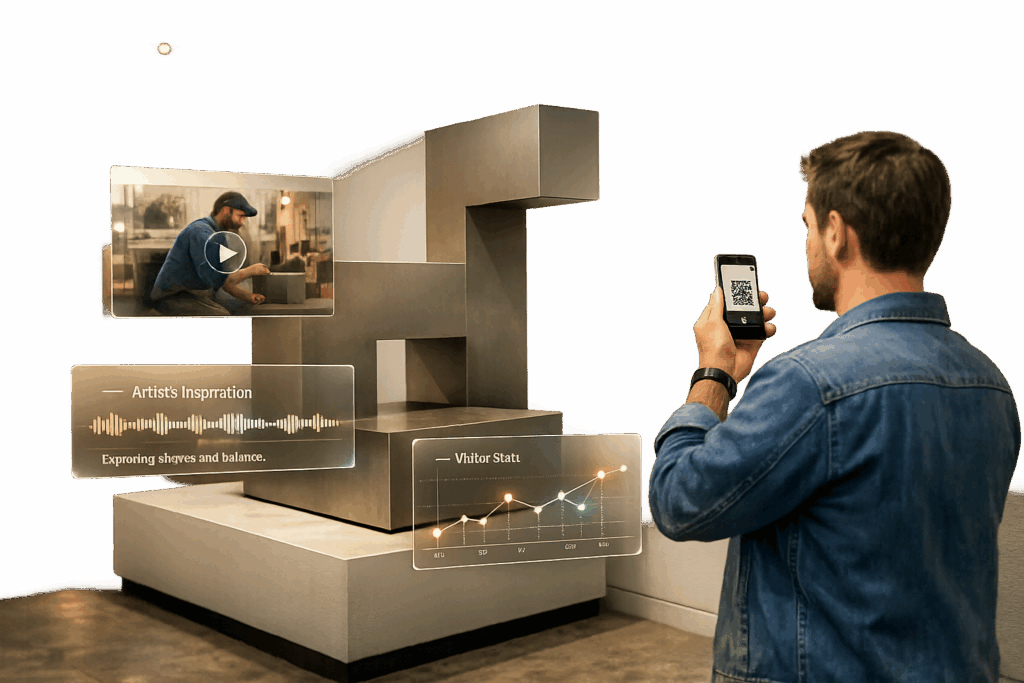 Atvejų analizės: QR kodai šiuolaikinėse meno instaliacijose