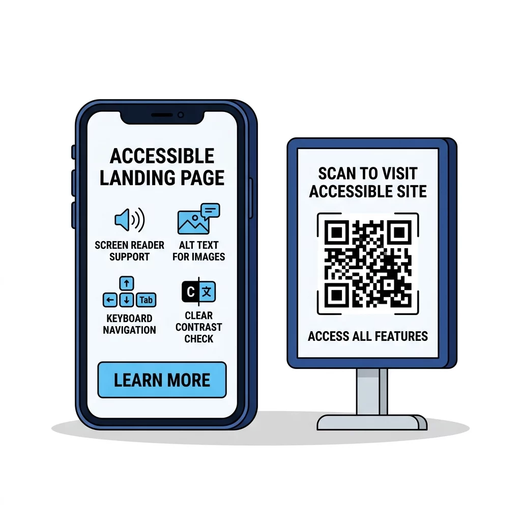 Accessible landing page