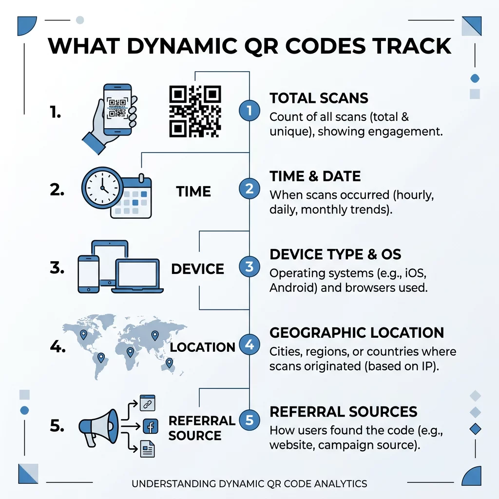 Данные отслеживания динамических QR-кодов