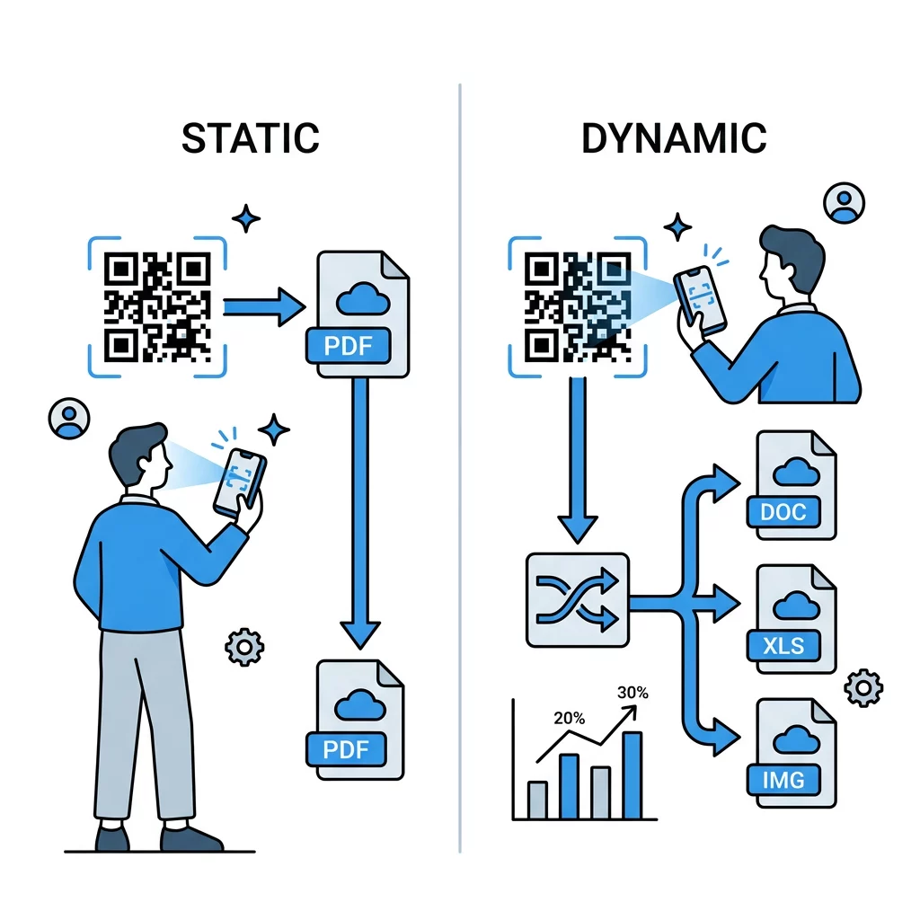 QR tĩnh so với QR động