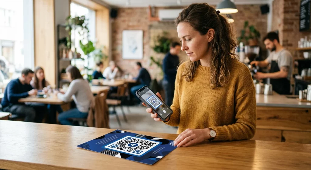 Pindai kode QR bermerek
