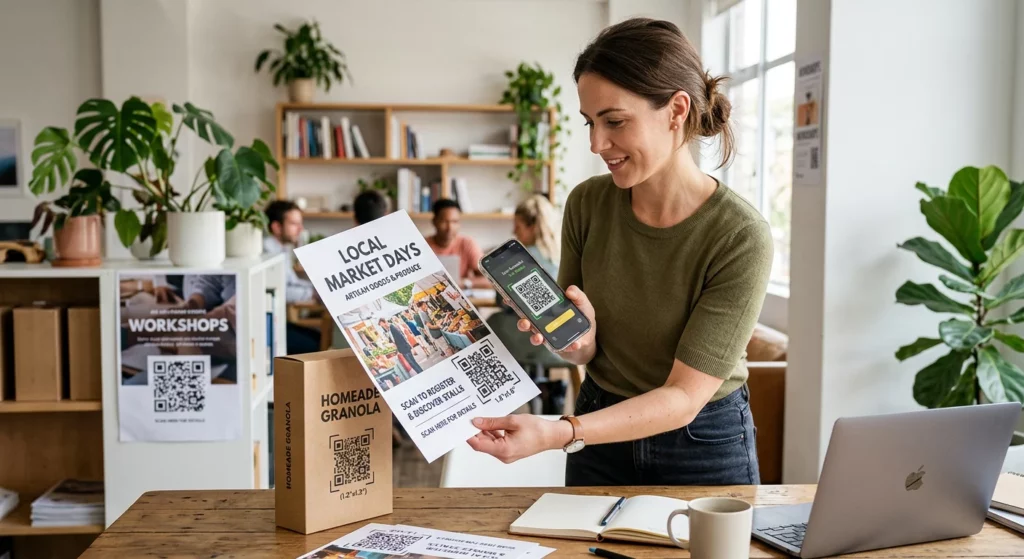 Memindai poster kode QR