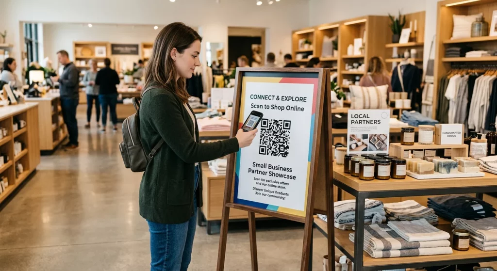 סריקת קוד QR של שותף