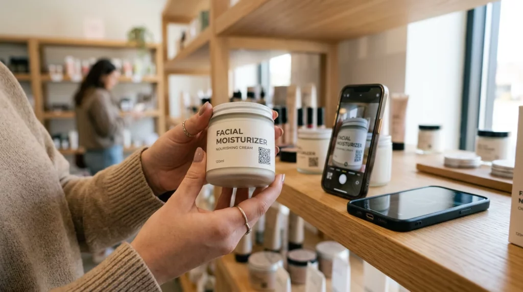 pemindaian label kode QR