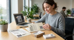 Позициониране на печат на QR код