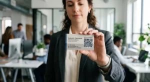 imbasan QR kad perniagaan