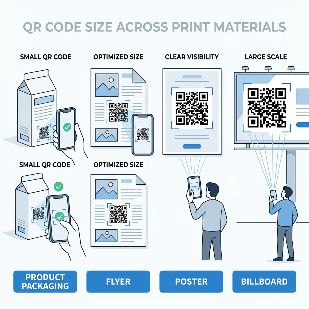 QR code size examples