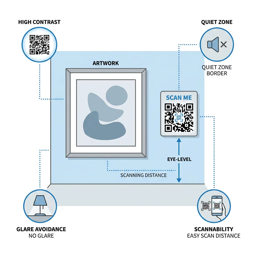 Umístění QR kódů v muzeu