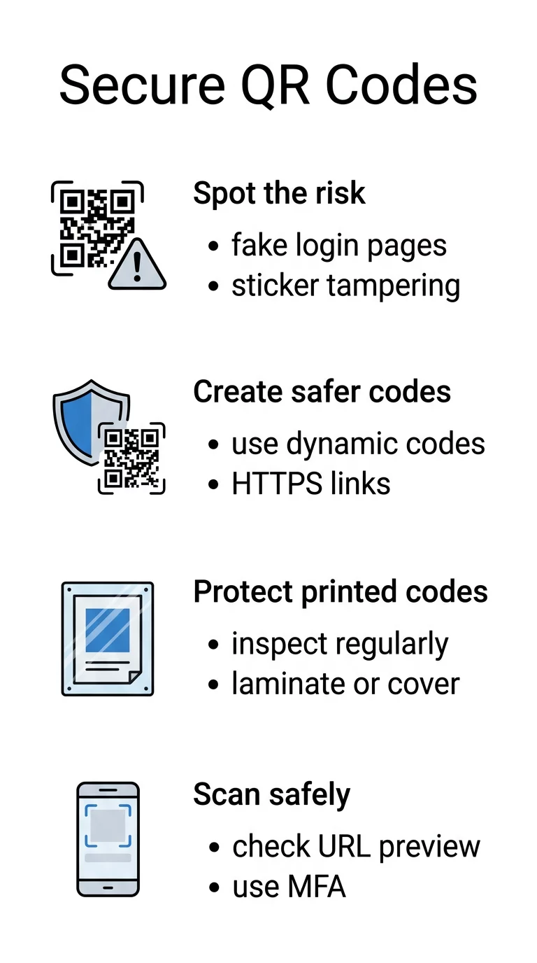 نصائح أمان رموز QR