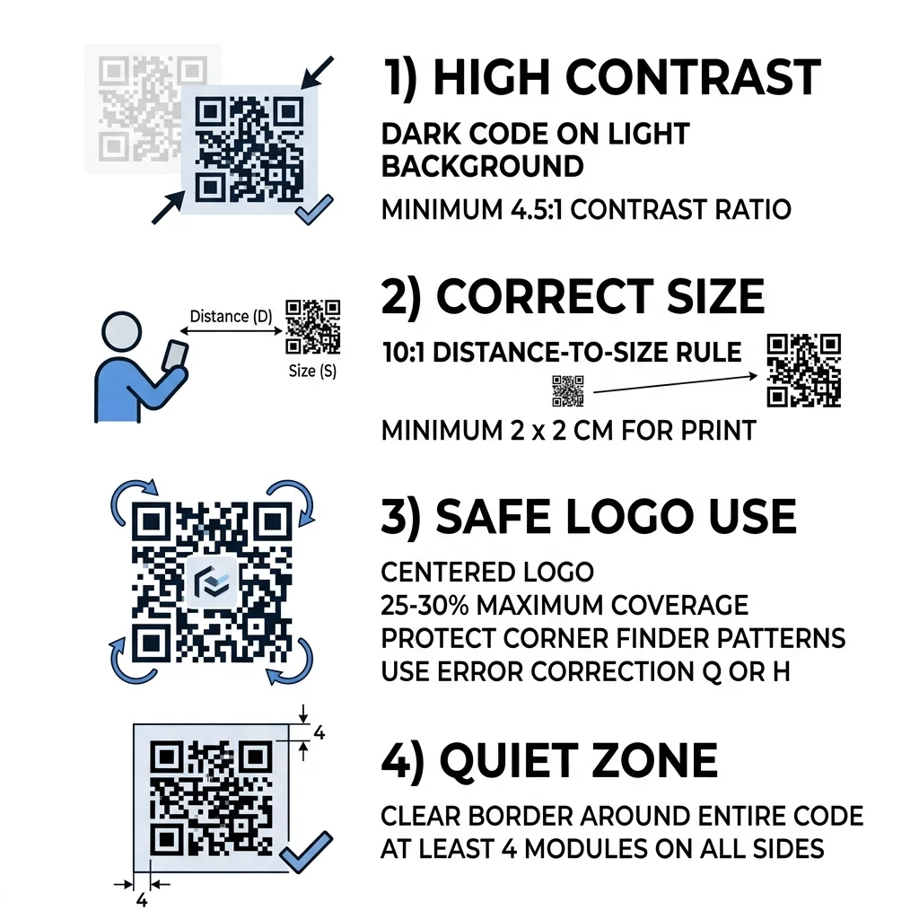 Ръководство за оразмеряване на QR