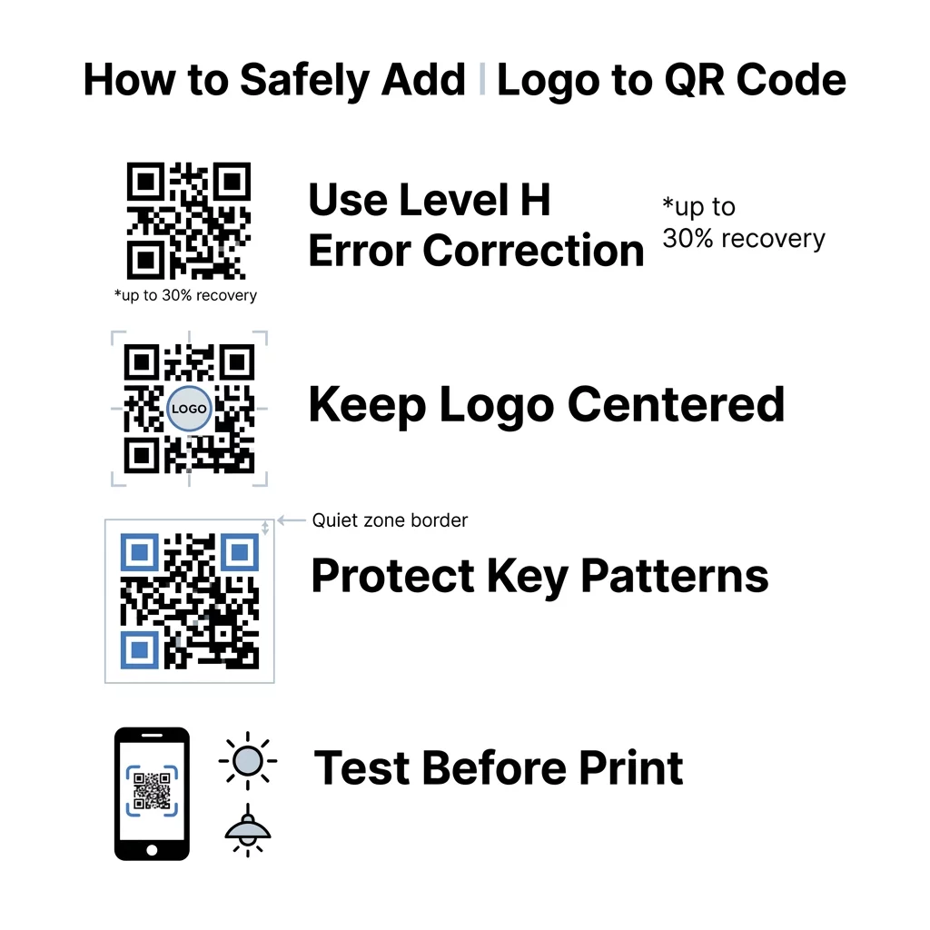 QR logo bilgi grafiği