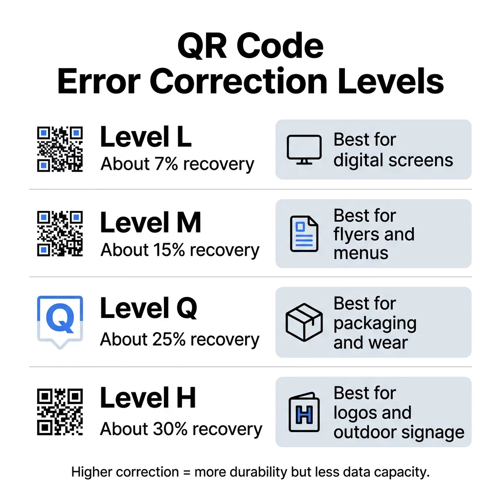 QR誤り訂正レベル