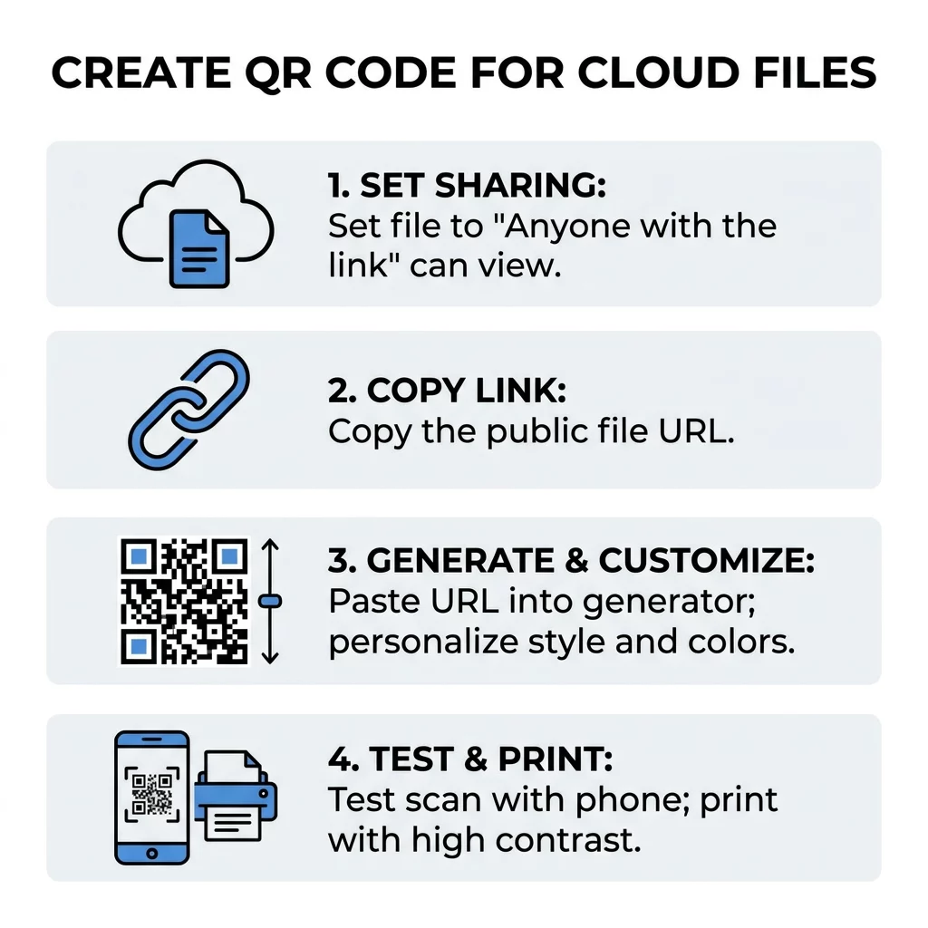Các bước thiết lập QR đám mây
