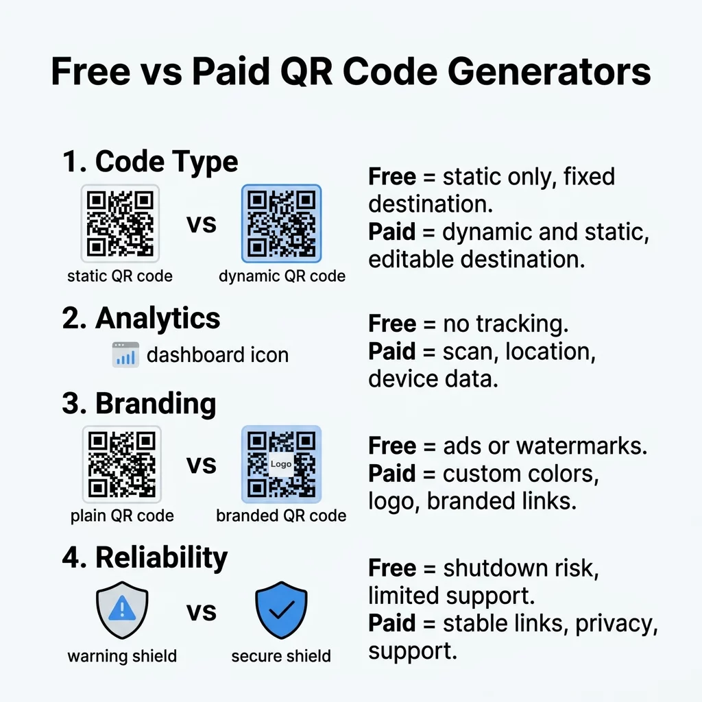 Porovnání funkcí QR kódů