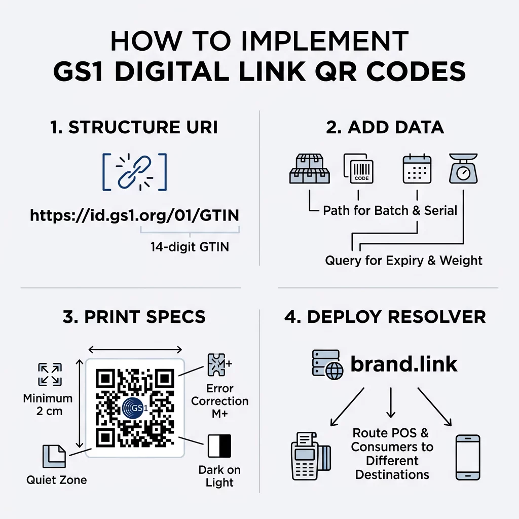GS1 link steps