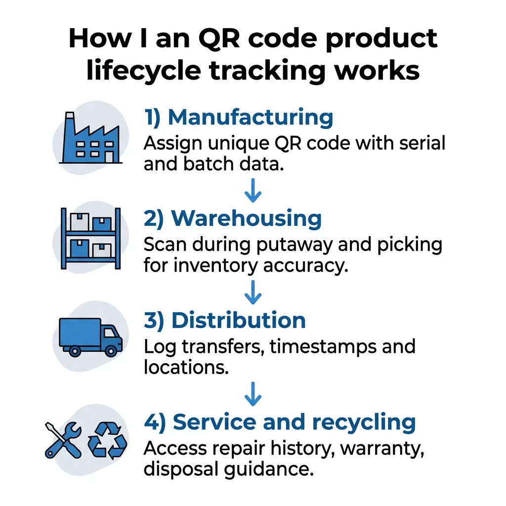 QR livssyklus infografikk