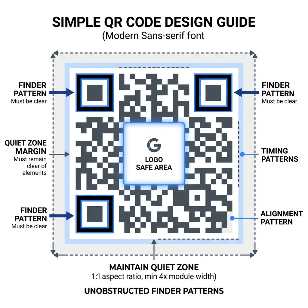 Sikkerhedszone for QR-logo