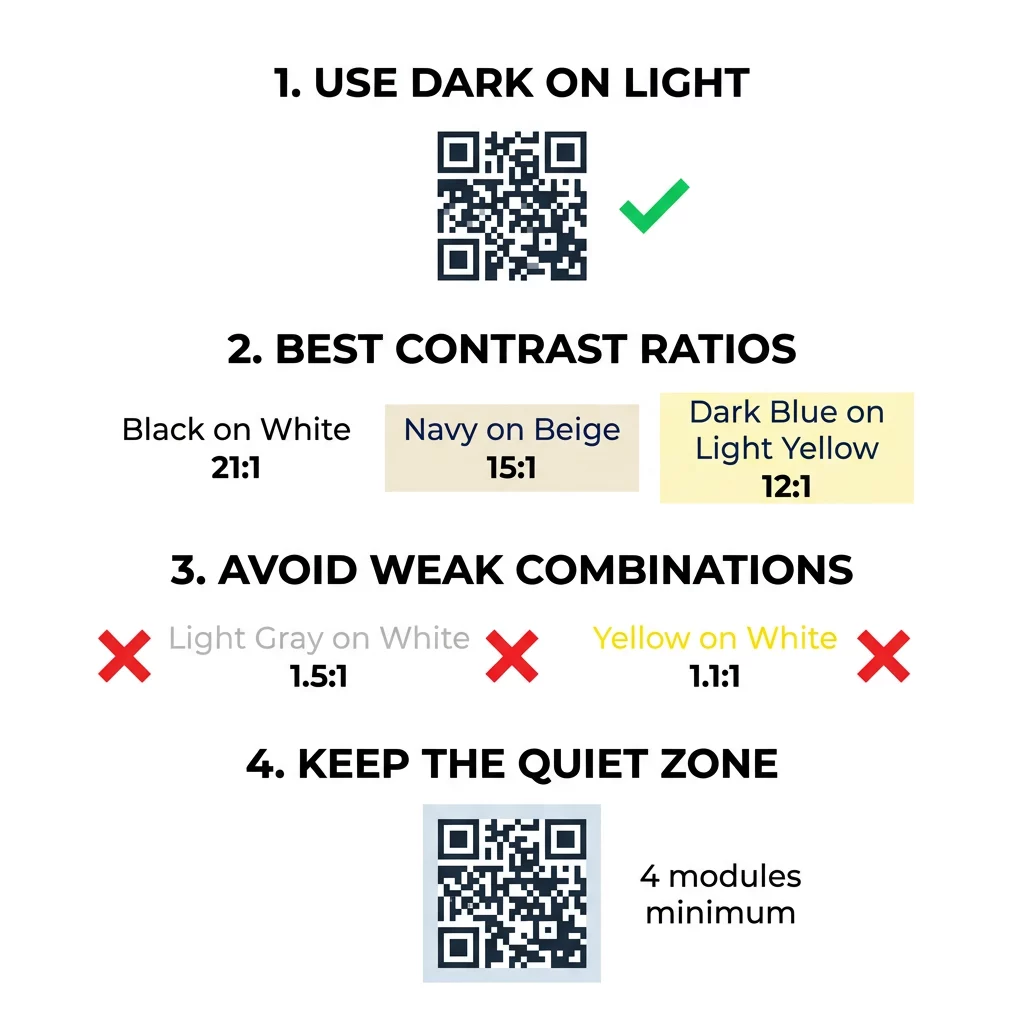 guida al contrasto del codice QR