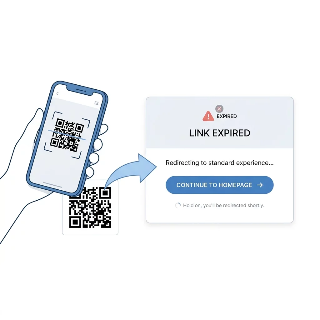 Aegunud QR-i ümbersuunamine