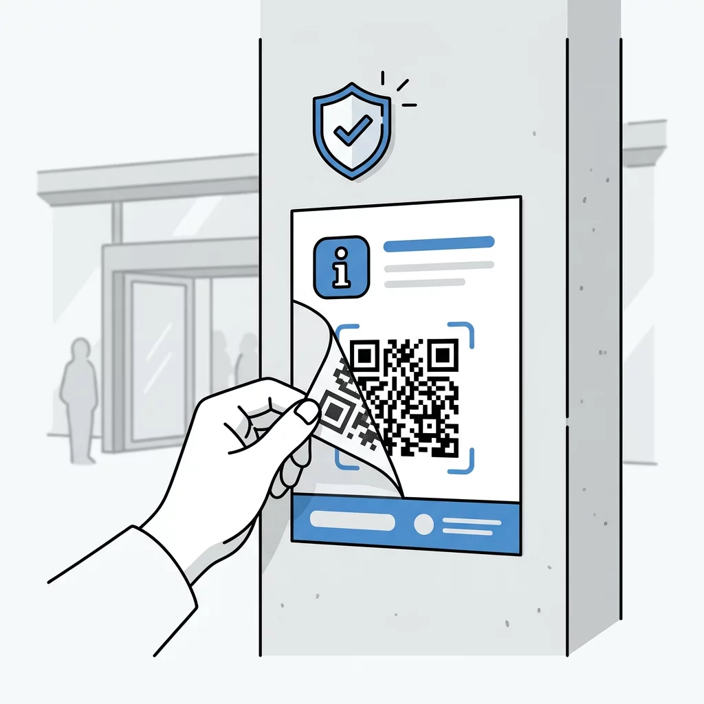 ملصق QR تم العبث به