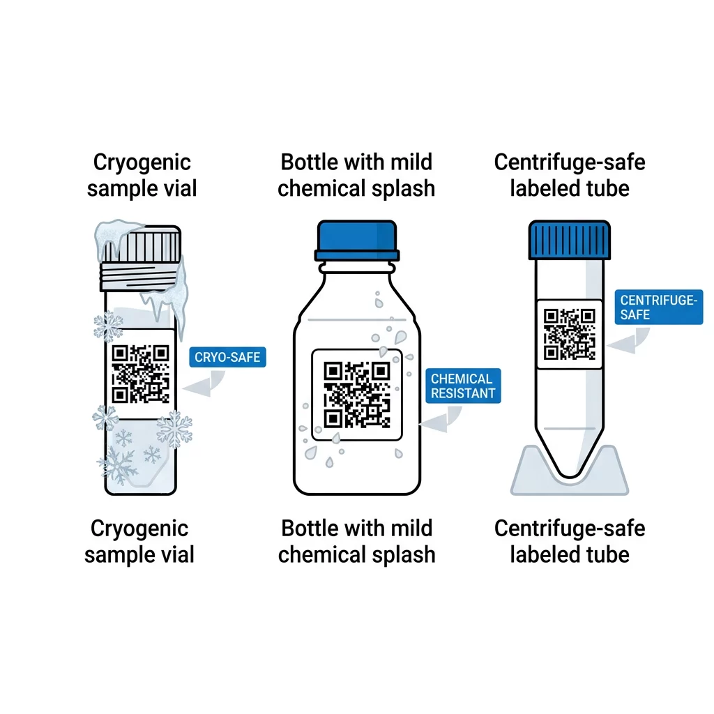 Durable lab QR labels