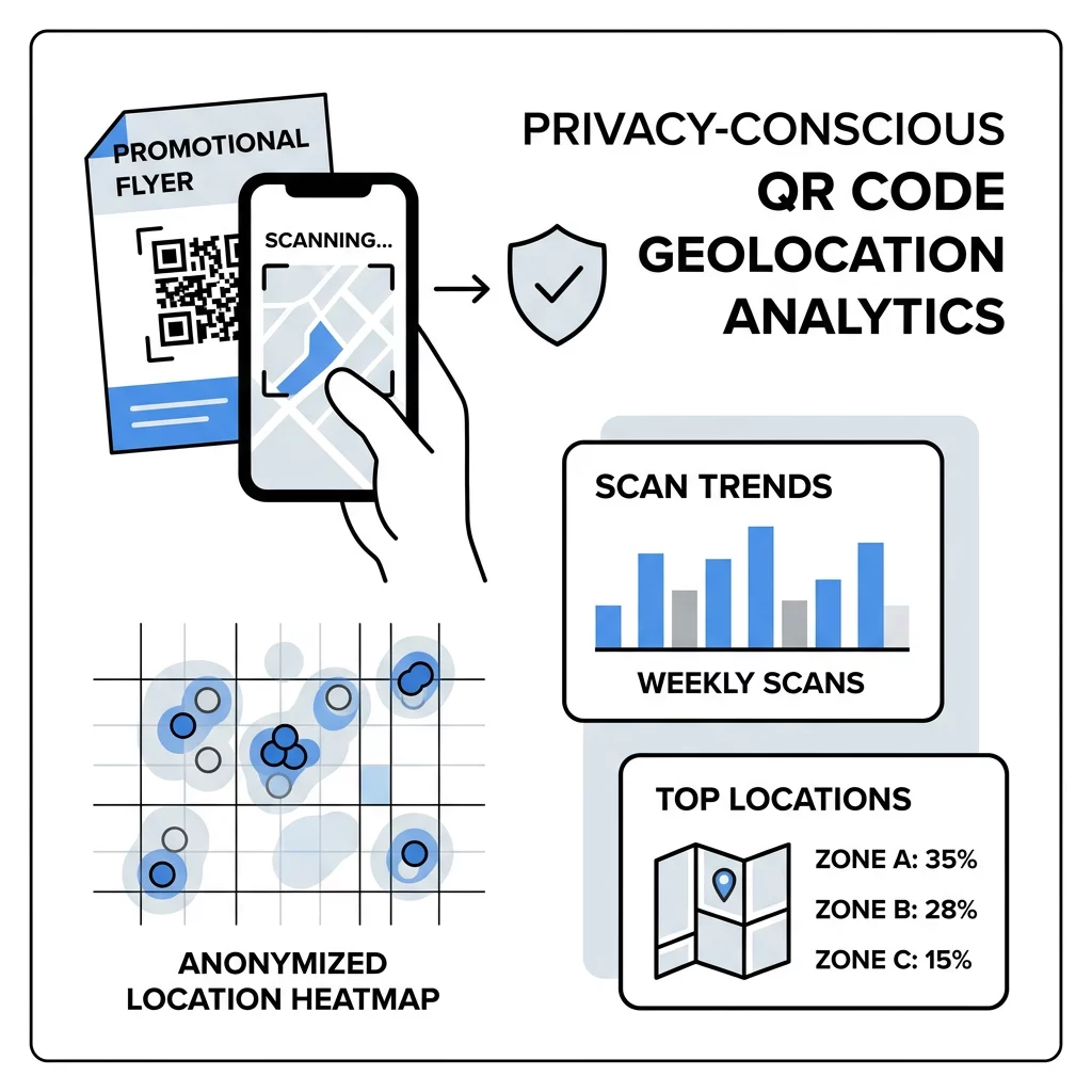 Ilustração de privacidade de QR