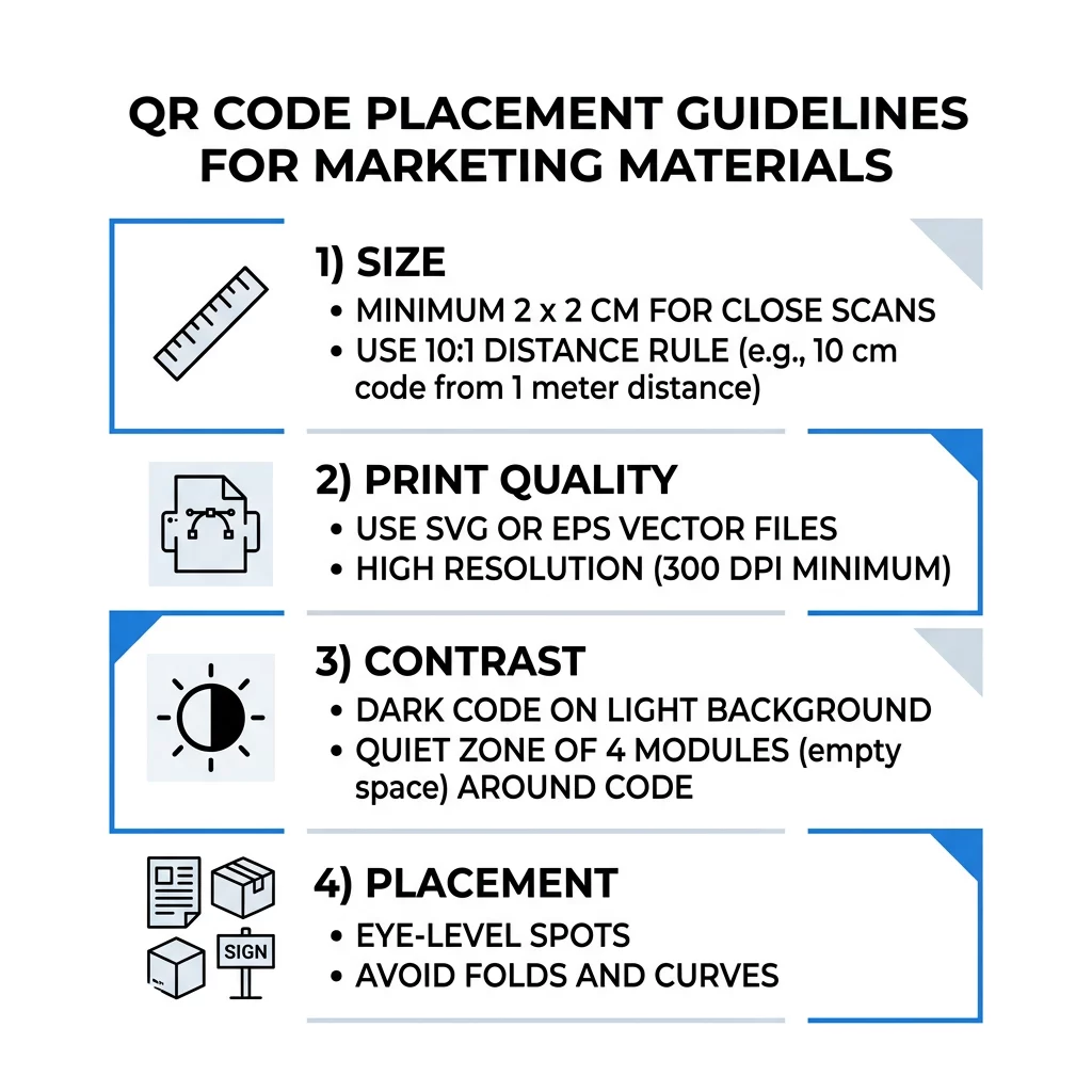 Guía de ubicación de códigos QR
