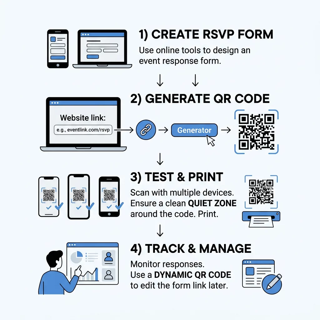 خطوات رمز QR للموافقة على الحضور