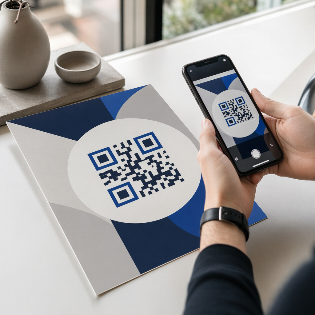 Digitalização de anúncio QR de marca