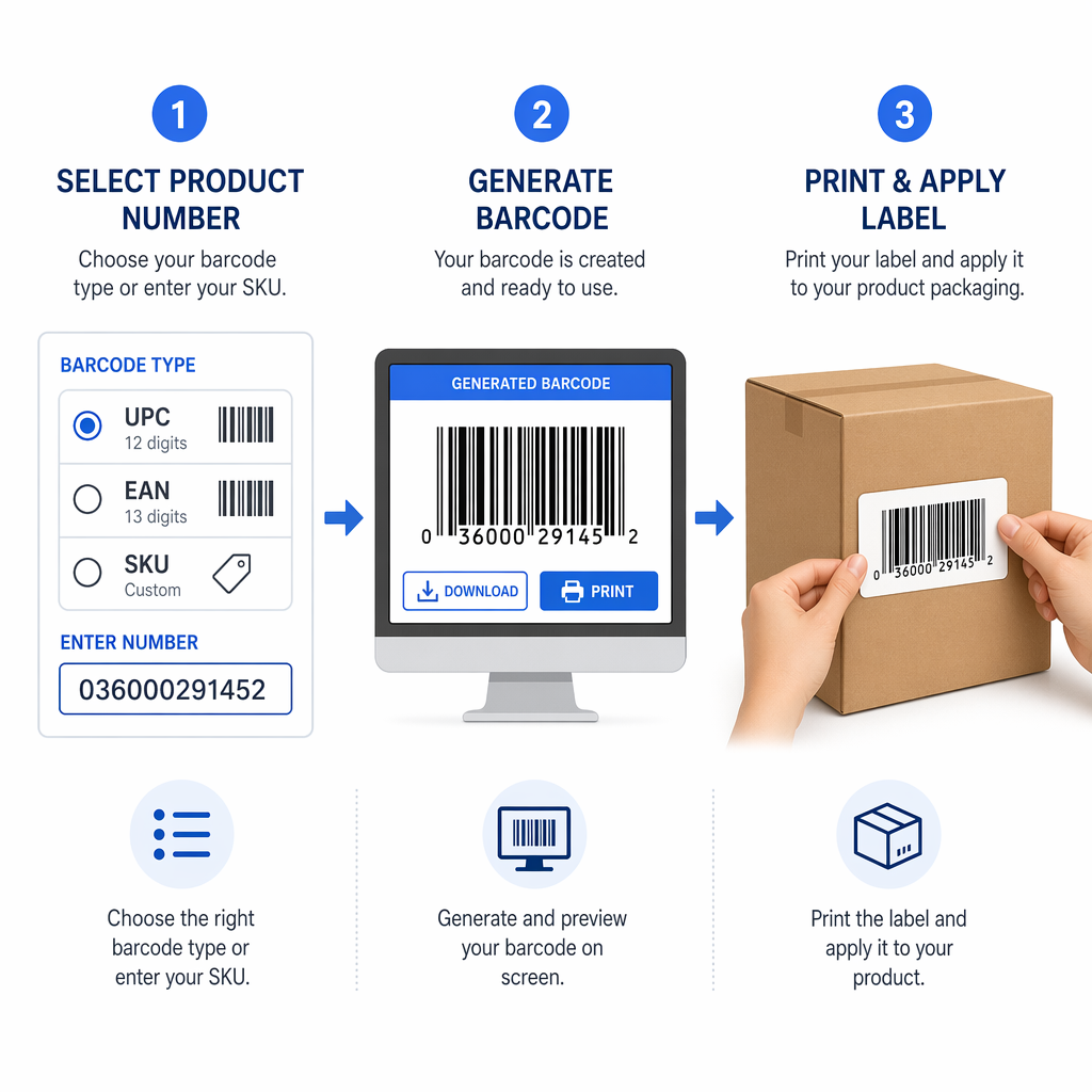 Barcode creation workflow