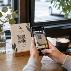 Cliente che scansiona il codice QR