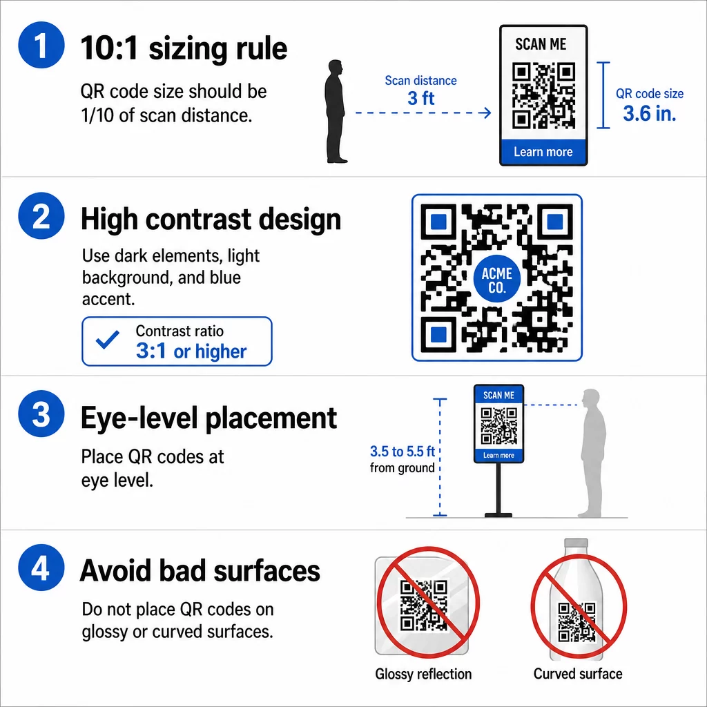 Infographie sur la scannabilité des QR