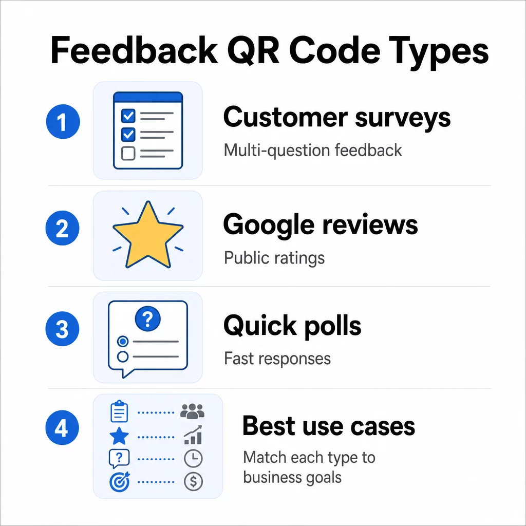 Các loại mã QR phản hồi