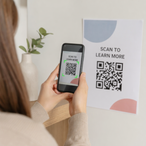 Scanarea codului QR imprimat