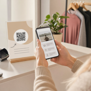 Skeniranje QR kode marketinškega letaka