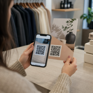 Scansione del codice QR di marketing