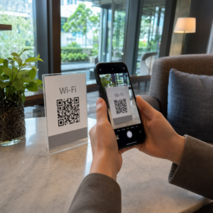 Gast scant Wi-Fi QR