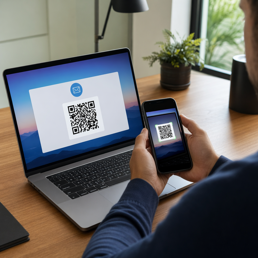 Telefon scanner login-QR
