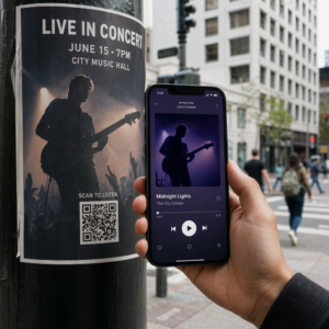 Scan de l'affiche QR musicale