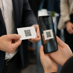 Scansione biglietto da visita QR