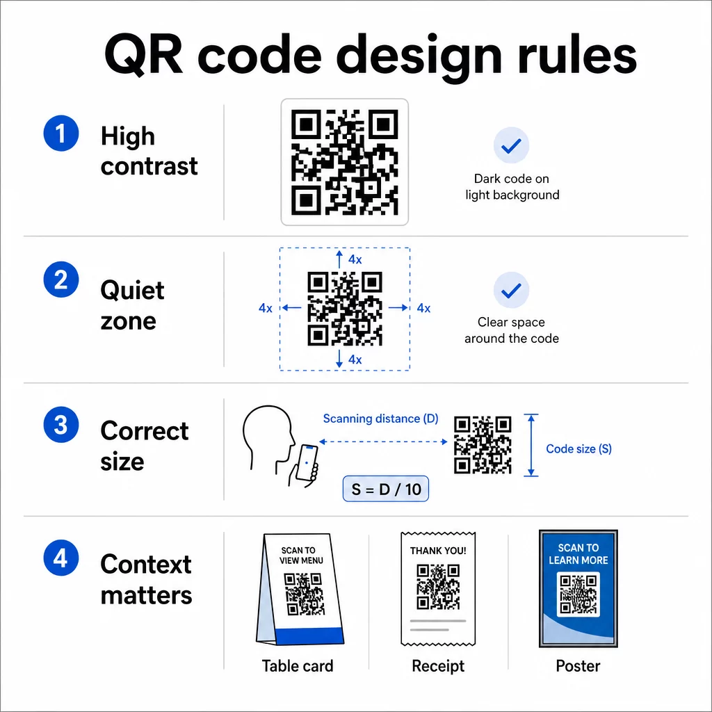QR design rules infographic