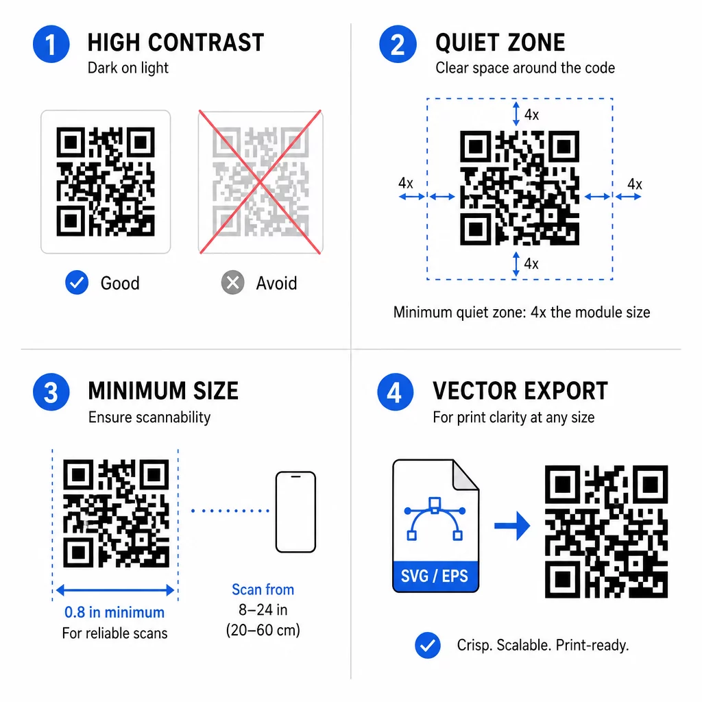 Bästa praxis för QR-utskrift